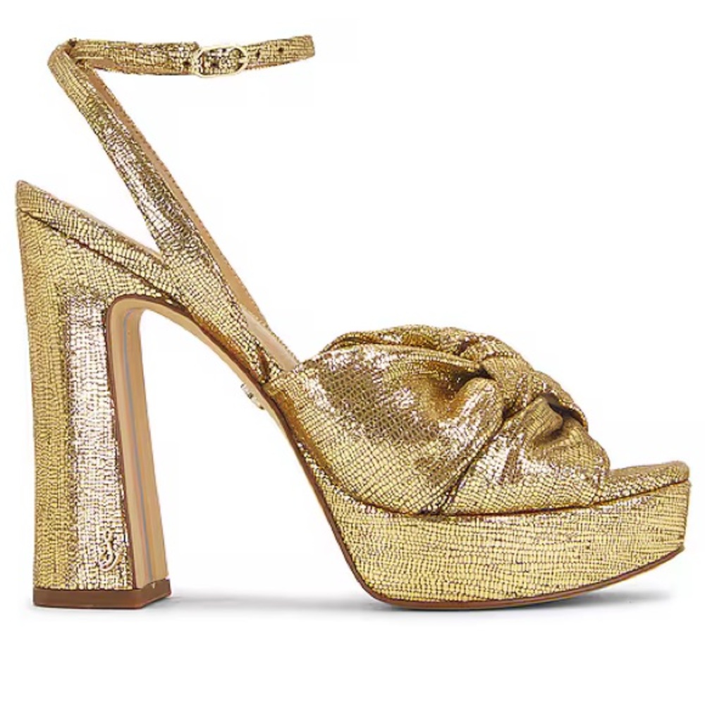 Sam Edelman Gold “Kristen” platform heels